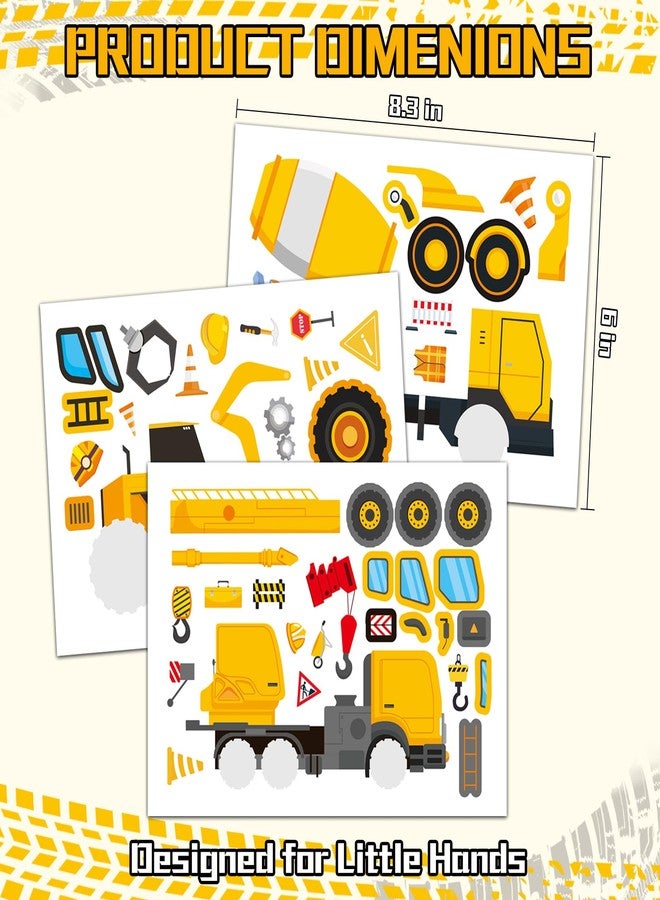 Ozepao 24 Sheets Construction Truck Stickers for Kids, Make Your Own Construction Vehicles, Car Party Favors,DIY Crafts - Image 5